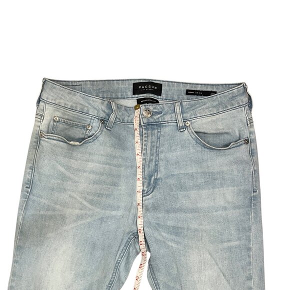 PacSun Active Stretch Skinny Jeans Light Wash Men's 32x32 Soft Denim Casual - Picture 7 of 15